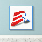 AMERICAN FLAG CANVAS AFDRUK (Insitu (Houten vloer))