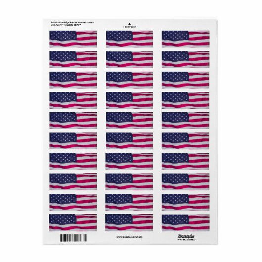 American Flag cap Etiket (Full Sheet)
