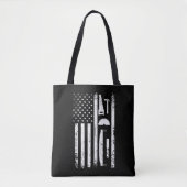 American Flag Carpenter Tools Woodwerker Craftsman Tote Bag (Voorkant)
