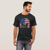 American Flag Cat 4th Of July Kitten Patriotic Pet T-shirt (Voorkant volledig)