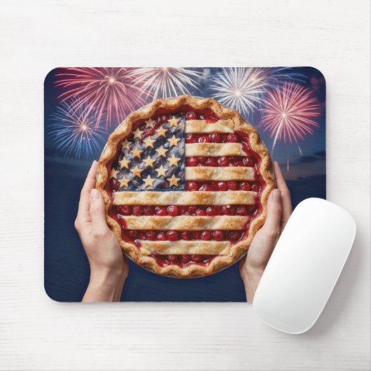 American Flag Cherry Pie Muismat (Met muis)