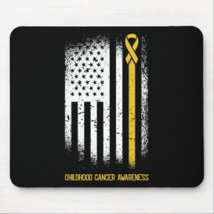 American Flag Childhood Cancer Awareness Ribbon Wa Muismat