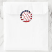 American Flag Circle Foto Lijst Ronde Sticker (Tas)