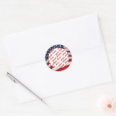 American Flag Circle Foto Lijst Ronde Sticker (Envelop)