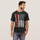 American Flag Clerk US USA Flag T-shirt (Voorkant volledig)