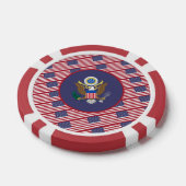 American Flag & Coat of Arms, United States Poker Chips (Enkel)