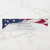 American Flag Company Naam Bedrijf Waterfles Etiket (Enkel label)