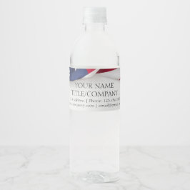 American Flag Company Naam Bedrijf Waterfles Etiket