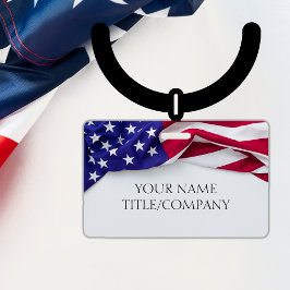 American Flag Company Naam ID Badge