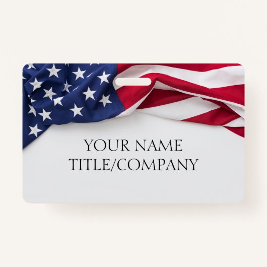 American Flag Company Naam ID Badge (Voorkant)
