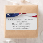 American Flag Company Naam Verzendlabels Etiket (Insitu)