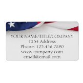 American Flag Company Naam Verzendlabels Etiket (Voorkant)