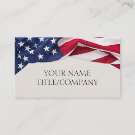 American Flag Company Name Paper Texture Visitekaartje