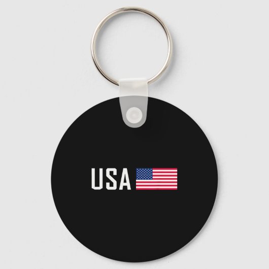 American Flag Cool Patriotic Men Women 4th Of July Sleutelhanger (Voorkant)