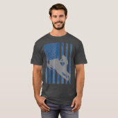 American Flag Cool Snowmobile T-shirt (Voorkant volledig)