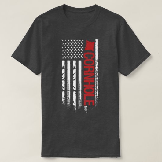 American Flag cornhole USA Patriotic Father's Day T-shirt (Design voorkant)
