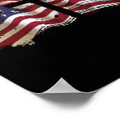 American Flag Cross For Patriotic Usa Christians G Poster (Hoek)