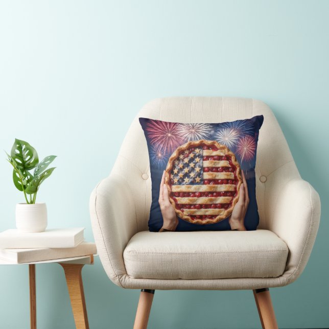 American Flag Crust on a Cherry Pie Kussen (Stoel)
