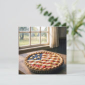 American Flag Crust On Homemade Pie Kaart (Staand voorkant)