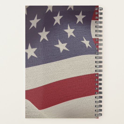 American Flag Custom Eenjarige Weekplanner Planner (Achterkant)