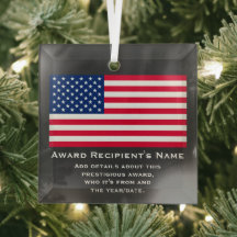 American Flag Custom Personalized Patriotic Award