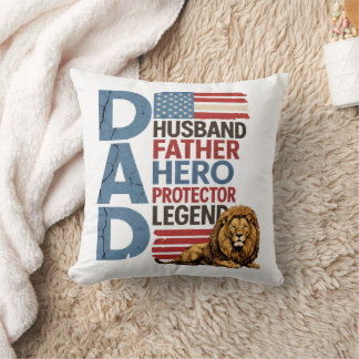 American flag Dad Lion Patriotic  Kussen