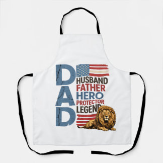 American Flag Dad Lion Patriotic Schort
