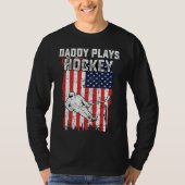 American Flag Daddy Hockey USA Patriotic 4th Of Ju T-shirt (Voorkant)