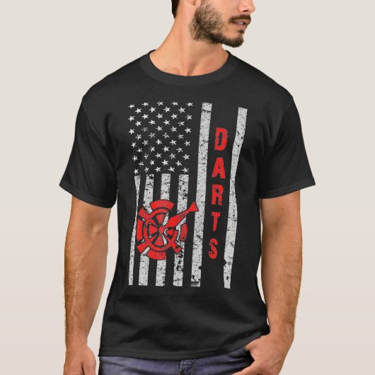 American Flag Darts Gift T-shirt (Voorkant)