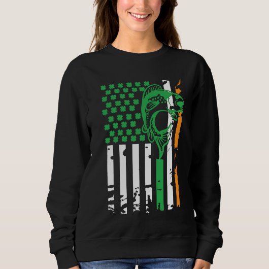 American Flag DayFishing American Irish Flag for U Trui (Voorkant)