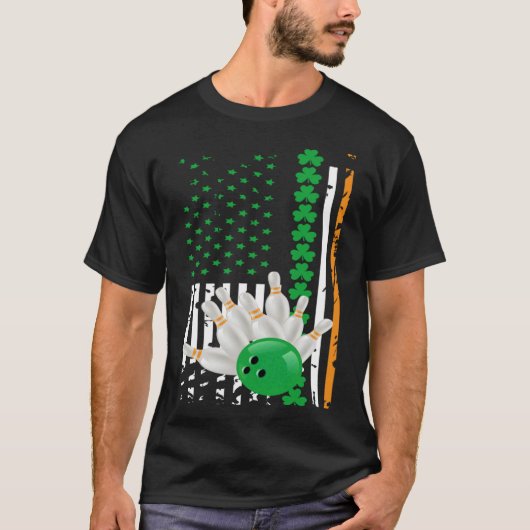 American Flag DayIrish American Bowling Flag for U T-shirt (Voorkant)