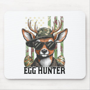 American Flag Deer en Camo Pet Egg Hunter Retro E Muismat