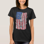 American Flag Deer Hunting T-shirt (Voorkant)