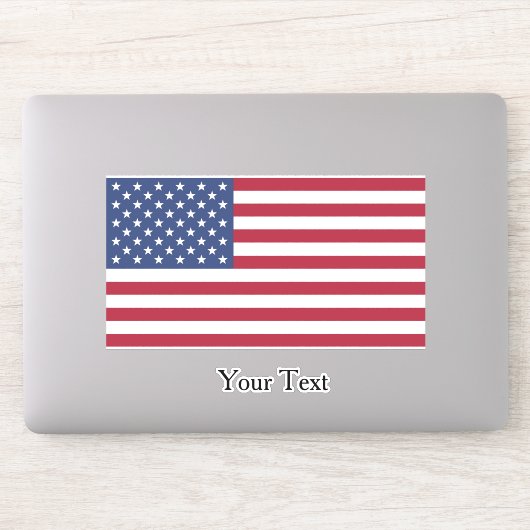 American Flag Design Contour Sticker (Computer)