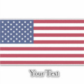 American Flag Design Contour Sticker (Voorkant)