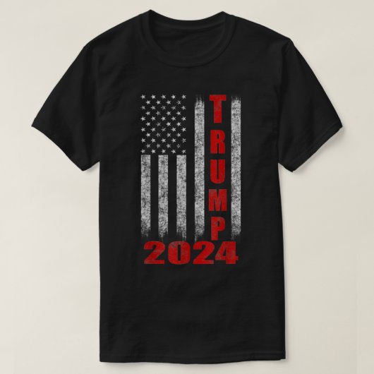 American Flag Design Trump 2024 T-shirt (Design voorkant)