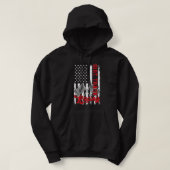 American Flag Dirt Track Racing Car Bike Driver Ra Hoodie (Design voorkant)