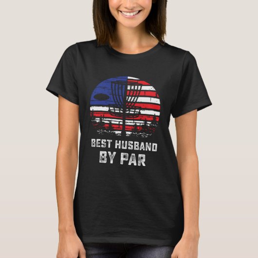 American Flag Disc Golf Husband Patriotic Disk Gol T-shirt (Voorkant)