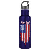 American Flag Disc Golf Waterfles Waterfles (Voorkant)
