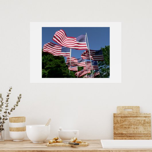 American Flag Display Poster (Keuken)