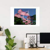 American Flag Display Poster (Thuiskantoor)