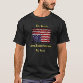American Flag Distress Upside Down Patriot Pavemen T-shirt (Voorkant)