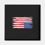 American Flag Distress Upside Down Patriottische V Magneet (Voorkant)