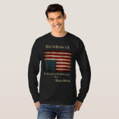 American Flag Distress Upside Down Thomas Jefferso T-shirt (Voorkant volledig)