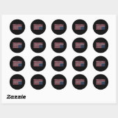 American Flag Distress Upside Down United States U Ronde Sticker (Vel)