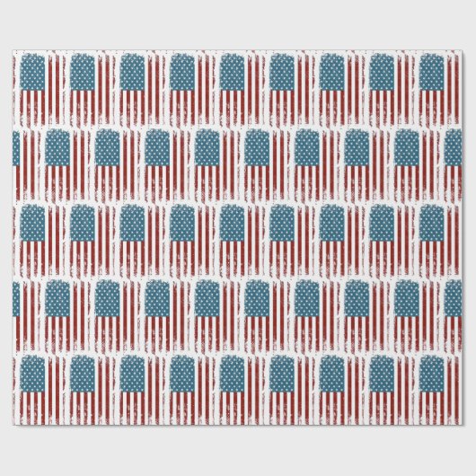 American Flag Distressed Design Cadeaupapier (Vlak)
