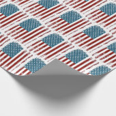 American Flag Distressed Design Cadeaupapier (Hoek)