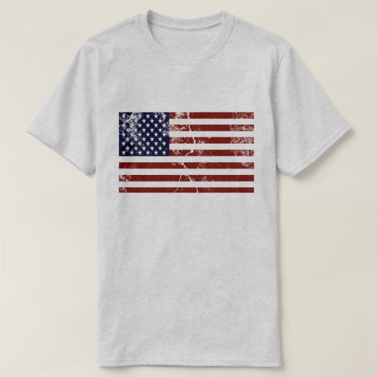 American Flag Distressed T-shirt (Design voorkant)