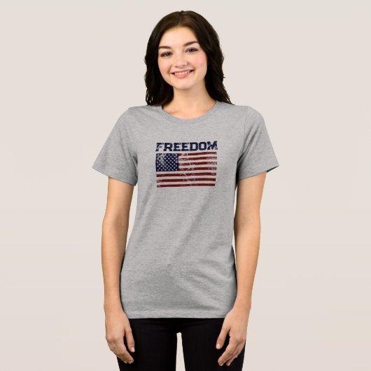 American Flag Distressed T-shirt (Voorkant volledig)