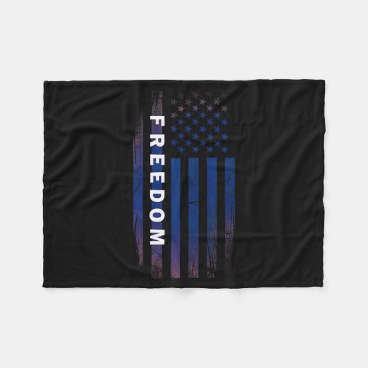 American Flag Dom  Fleece Deken (Voorkant (Horizontaal))